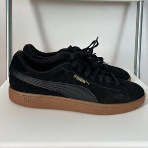 Puma Smash v2 Suede Black Gum Sneakers Men’s Size 9